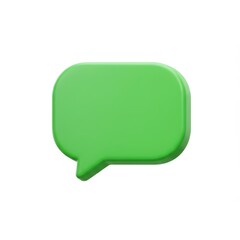3D chat bubble icon with isolated on white background