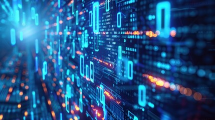 Digital Matrix: Abstract Visualization of Binary Code and Data Streams