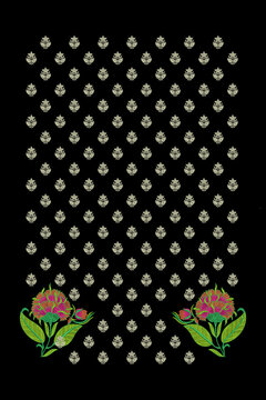 Indian Embroidery Neck and Border Design, Pattern, Patch, Embroidery Designs, Women Shirt Designs, Embroidery Allover Designs Embroidery Illustration, for Textile Clothing Design Manual artwork