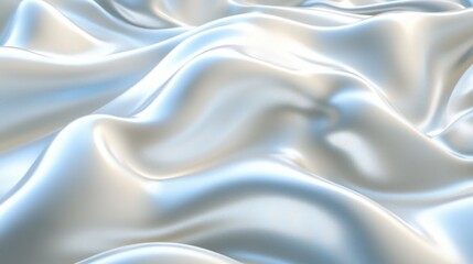 Fototapeta premium Soft Draped Fabric Abstract White Background