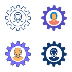 Knowledge and skills icon set