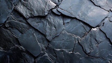 Dark Gray Stone Texture Background Showing Irregular Cracks