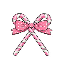 pink bow isolated on white