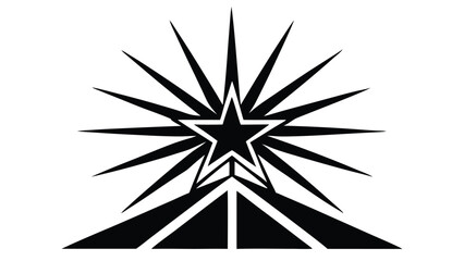 Christmas Star Shining Over a Manger