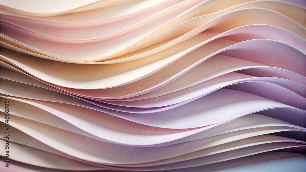 Leinwandbilder A stack of folded paper in various shades of pink and white creates a visually appealing abstract pattern.