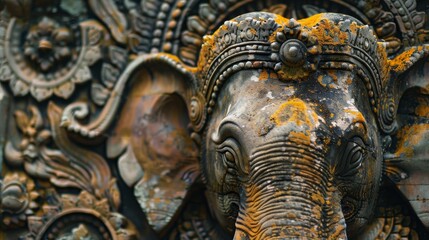 Majestic African elephant grazing in the wild savannah at sunset, with golden light illuminating its massive frame, showcasing the beauty of nature and wildlife