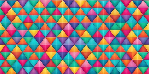 A mesmerizing pattern of vibrant, iridescent triangles creates a captivating and modern abstract background.