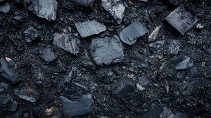 Dark Gray and Black Rock Fragment Texture