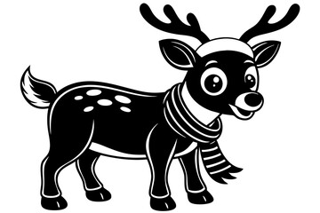 deer cartoon isolated on white