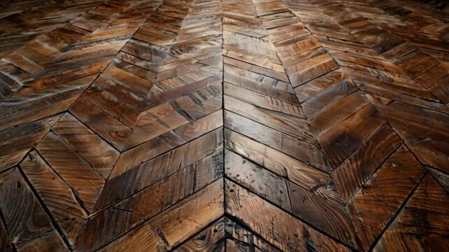 close up of wooden brown parquet floor 