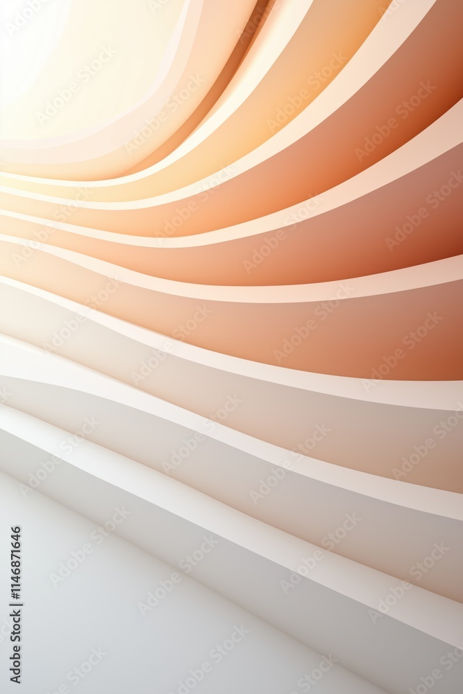 Aufkleber a series of white and orange stripes, creating a sense of depth and dimension. the stripes are arran