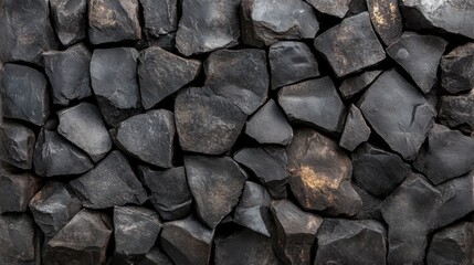 Dark Grey Stone Wall Irregular Texture Background