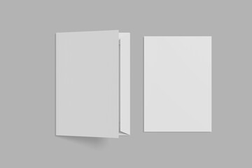 A4 Size Pocket Folder Mockup Isolated
