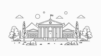 Naklejka premium Detailed Hand Drawn Acropolis in Athens Doodle Sketch Artwork