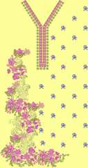 Indian Embroidery Neck and Border Design, Pattern, Patch, Embroidery Designs, Women Shirt Designs, Embroidery Allover Designs Embroidery Illustration, for Textile Clothing Design Manual artwork