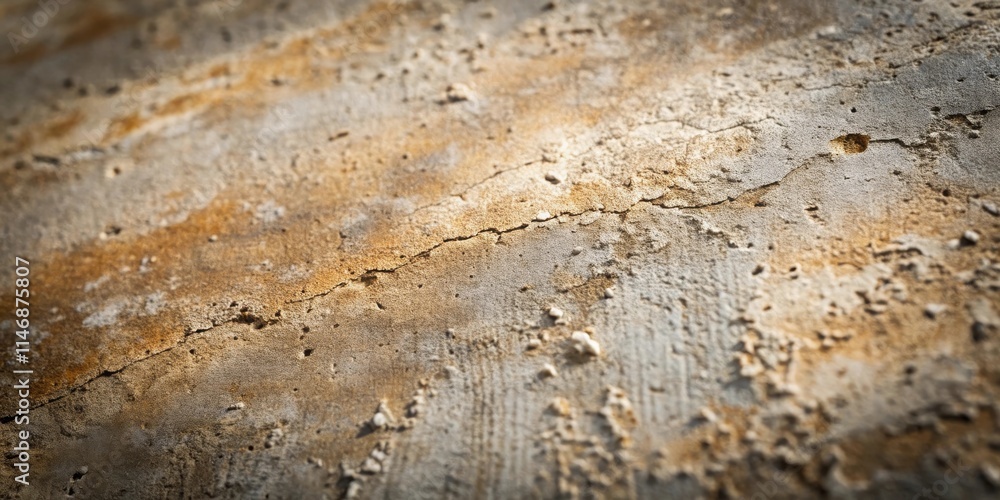 Leinwandbilder a close-up view of a weathered concrete surface, revealing intricate patterns of cracks and crevices