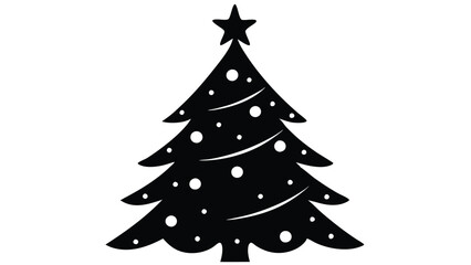 Christmas Tree on a Starry Night