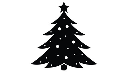 Christmas Tree on a Starry Night