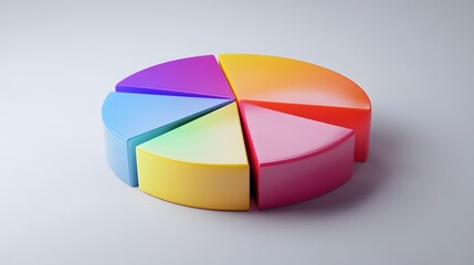 Obraz premium colourful_pie_chart_2D_high_detail