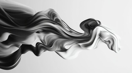 Abstract grayscale flowing wave form design