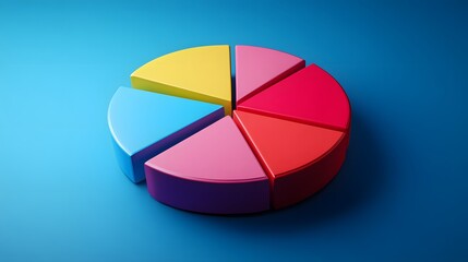 Obraz premium colourful_pie_chart_2D_high_detail
