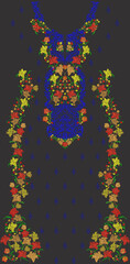 Indian Embroidery Neck and Border Design, Pattern, Patch, Embroidery Designs, Women Shirt Designs, Embroidery Allover Designs Embroidery Illustration, for Textile Clothing Design Manual artwork
