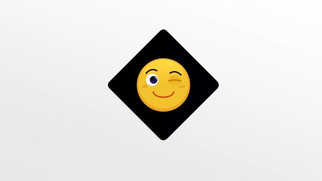 animation design of emoji plinking eyes