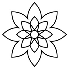 Cosmic Flower Mandala Vector Art