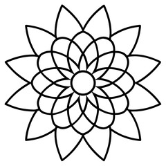 Cosmic Flower Mandala Vector Art