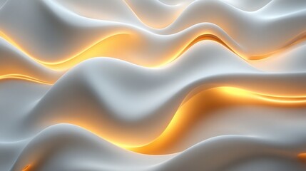 Fototapeta premium Abstract curves with warm light accents create a soothing modern aesthetic