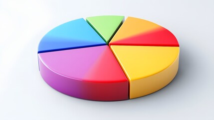 Obraz premium colourful_pie_chart_2D_high_detail