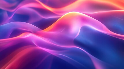 Obraz premium Abstract vibrant neon waves, flowing light, colorful fluid, dynamic energy.