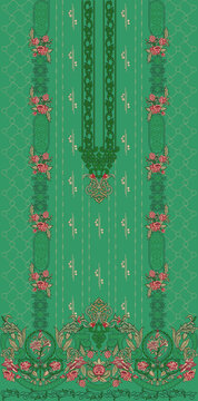Indian Embroidery Neck and Border Design, Pattern, Patch, Embroidery Designs, Women Shirt Designs, Embroidery Allover Designs Embroidery Illustration, for Textile Clothing Design Manual artwork