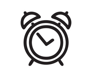 Minimalist Alarm Clock Icon Illustration