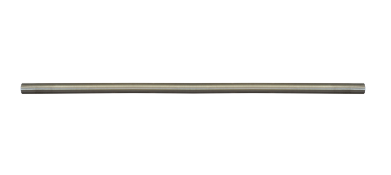 Used slightly curved medium length horizontal steel pipe. On isolated transparent background.