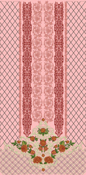 Indian Embroidery Neck and Border Design, Pattern, Patch, Embroidery Designs, Women Shirt Designs, Embroidery Allover Designs Embroidery Illustration, for Textile Clothing Design Manual artwork