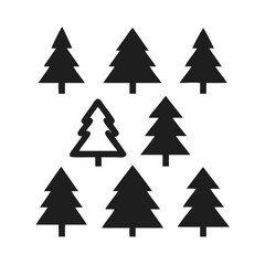 Obraz premium Pattern of Stylized Pine Trees