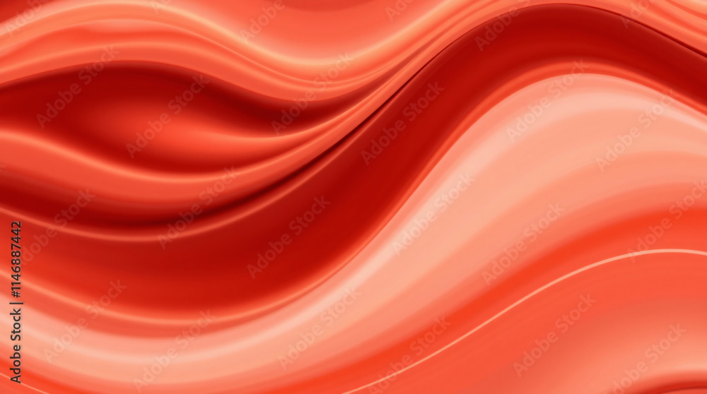 Poster a stunning abstract background featuring vibrant colorful waves with smooth, flowing lines in radian