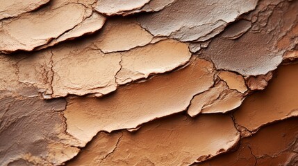 Naklejka premium Cracked earth tones makeup foundation texture