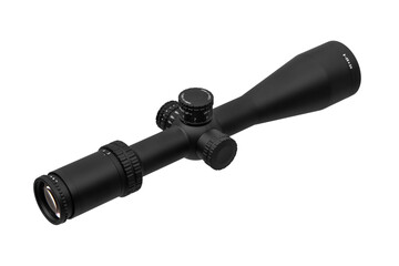 High-quality rifle scope with adjustable turrets, black matte finish, ideal for precision shooting...