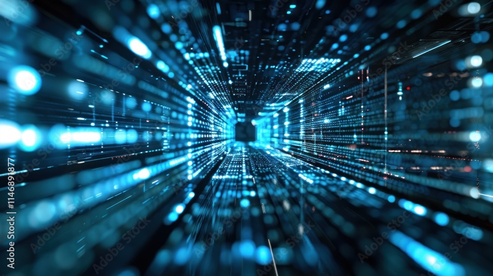 Poster digital data stream: a journey through cyberspace