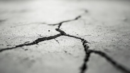 Fototapeta premium Cracked Earth Surface Showing Drought Texture
