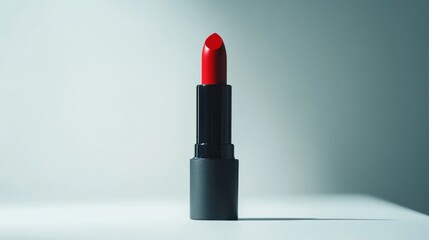 Obraz premium Minimalist Red Lipstick on Soft Background