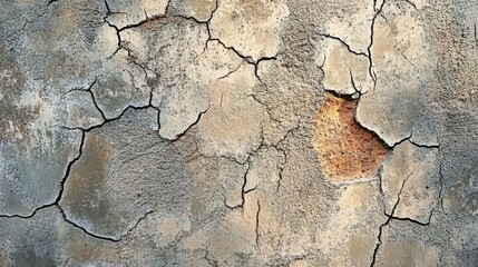 Obraz premium Cracked and Weathered Concrete Wall Texture