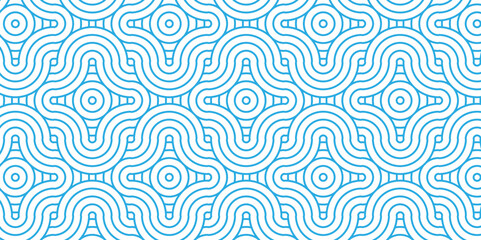 Overlapping creative diamond circle abstract blue pattern waves texture. geometric digital fabric pattern circles floral and spiral round use for template, material, element, ornament background.