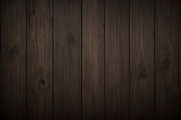 Fototapeta premium Dark brown wood grain texture background forming a vertical pattern