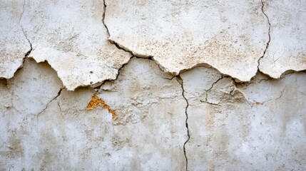 Cracked and weathered wall showing significant damage