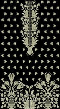 Indian Embroidery Neck and Border Design, Pattern, Patch, Embroidery Designs, Women Shirt Designs, Embroidery Allover Designs Embroidery Illustration, for Textile Clothing Design Manual artwork
