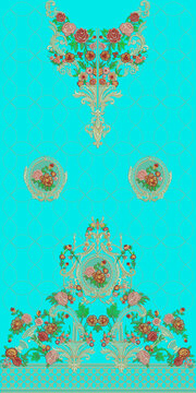 Indian Embroidery Neck and Border Design, Pattern, Patch, Embroidery Designs, Women Shirt Designs, Embroidery Allover Designs Embroidery Illustration, for Textile Clothing Design Manual artwork
