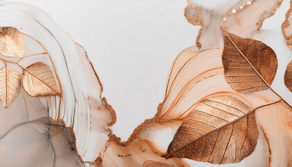 Motyw liści, tapeta pastelowa, jasne abstrakcyjne tło do projektu, jasny wzór, pastelowy kolor